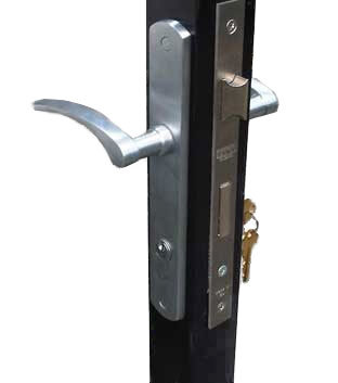 Swing Gate Mortise lock Euro Cylinder 35mm Backset in Chrome Face