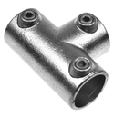 Kwikclamp 104 Series C42 Long Tee, Heavy duty "T" Galvanised Connector fittings fit 32NB pipe (42mm)