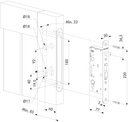 Swing Gate Mortise Lock H Wood 35 mm Back Set Lock only