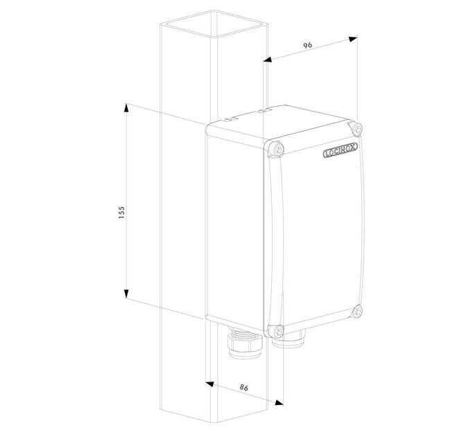 Locinox Waterproof Powerbox:  Transformer housing 155x96x86mm - Silver