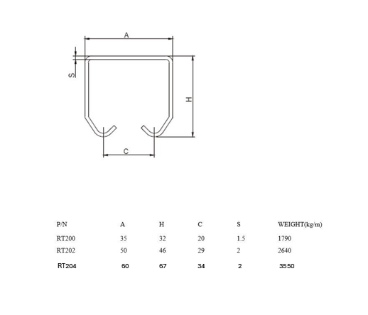 Galvanised Steel Overhead Sliding Gate Track for Gates upto 450kg - 5.8m Length (Pick up only)