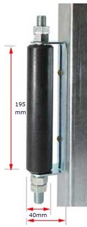 Top Guide Roller for Sliding Gates - 195x40mm with Bracket