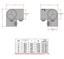 Kwikclamp 128 D48 series Top 3 way Corner, fit 40NB pipe (48mm)