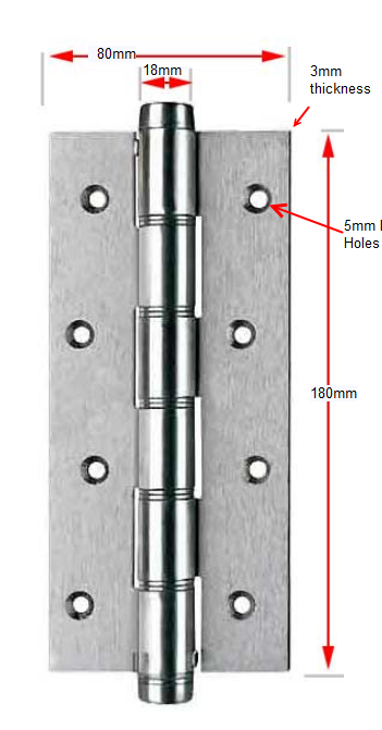 Single Self Closing Hinge - Stainless Steel - 316 Marine Grade