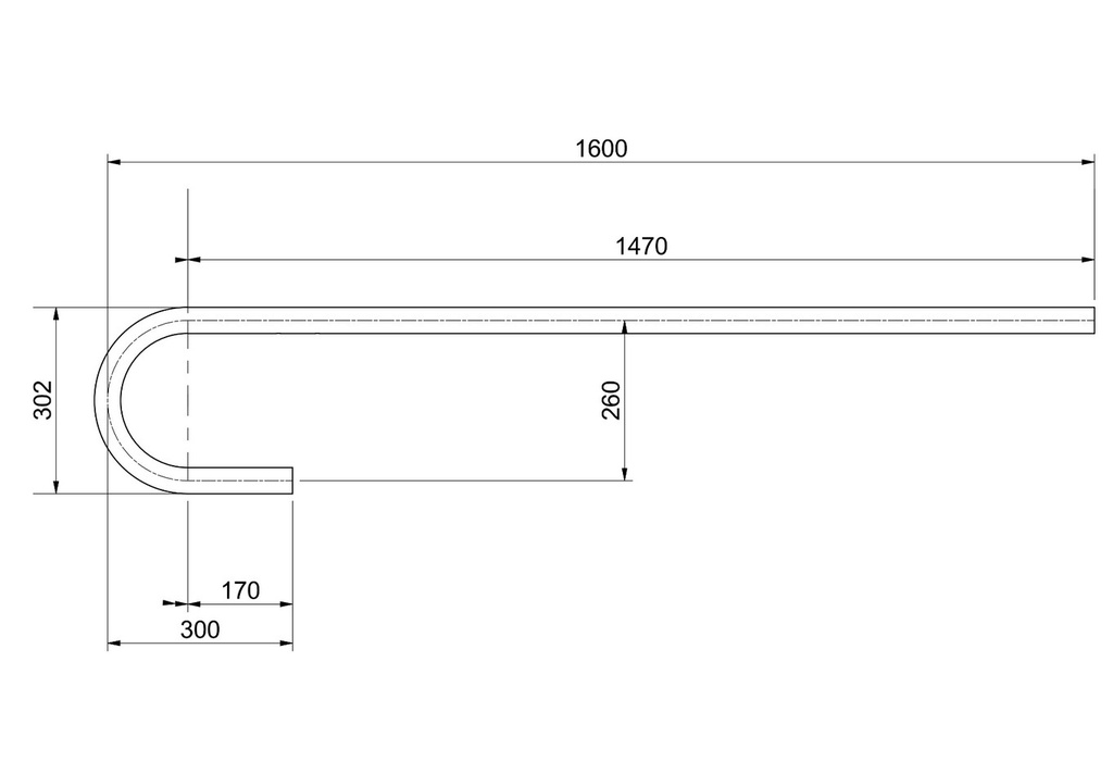 Tigerclamp 724 C42 DDA Assist Handrail Termination, fit 32NB pipe (42mm OD)