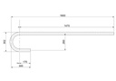 Tigerclamp 724 C42 DDA Assist Handrail Termination, fit 32NB pipe (42mm OD)