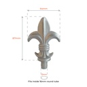 Aluminium Spear Top / Picket Fence Queen Male 16mm