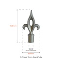 Aluminium Fence Spear: Victoria Female Round to fit over 19mm Round Tube