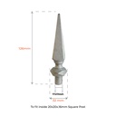 Aluminium Spear Top Spear Knight male 20mm square