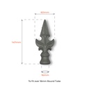 Aluminium Spear Top King female for Round tube size 16mm