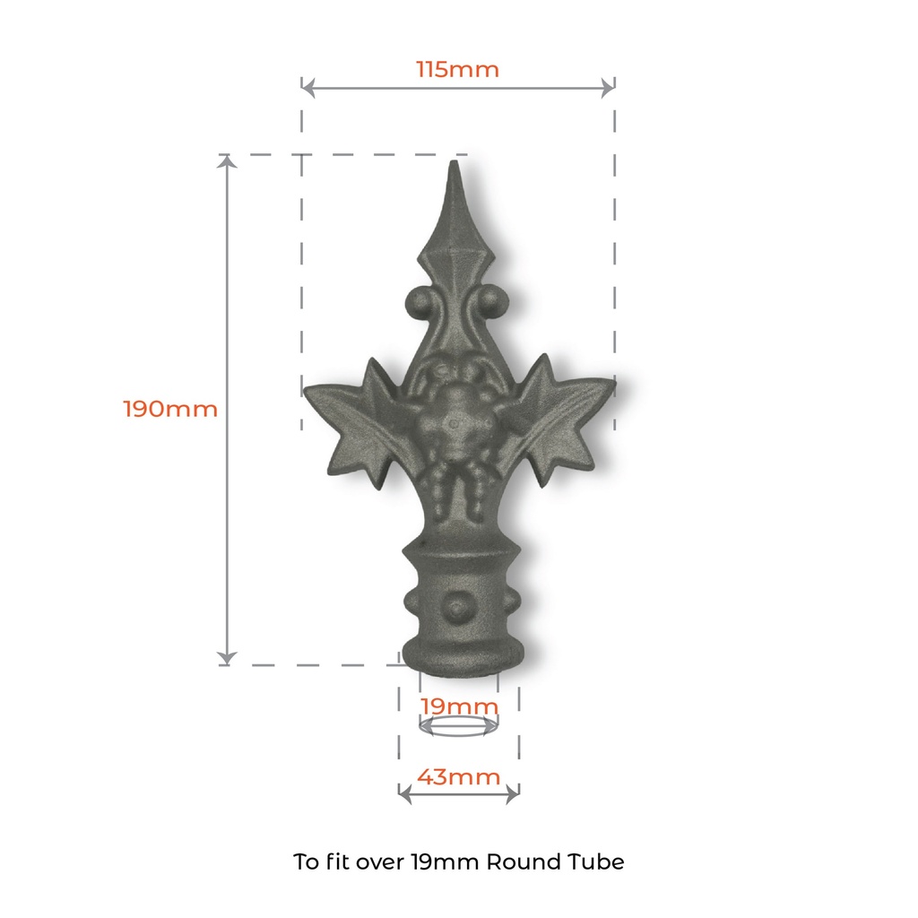 Aluminium Spear Top/Spear Tip