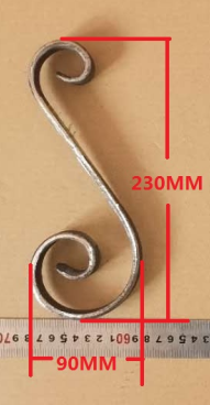 Single S Scroll 230x90x12x6mm