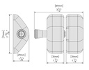 D&D  MagnaLatch MLSPS2V Side Pull Magnetic Pool Gate Stainless steel 316 Marine Grade ( Polished )