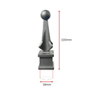 Aluminium Fence Spear: Cardinal Female Square Base to fit 19mm Round Tube