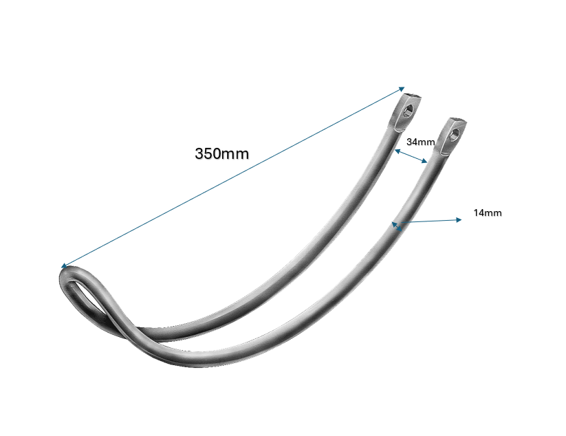 Galvanised Double Farm gate bow latch 20NB