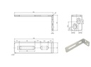 Steel Angle Bracket 150x60mm x 5mm Thickness - Zinc Plated (copy)