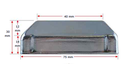 Steel Galvabond Post End Cap for Tube 75x75mm - Zinc