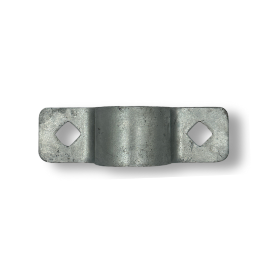 Swing Gate Hot Dip Galvanized Pipe Hinge Strap (Loose Fit, 32NB, Diamond Hole) - Strap Part Only