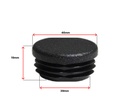 Plastic Round Tube insert End Cap for Tube 48.4mm OD (1.2-3.6mmwall)