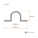 Swing Gate Hot Dip Galvanized Pipe Hinge Strap (Loose Fit, 25NB, Diamond Hole) - Strap Part Only