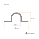 Swing Gate Hot Dip Galvanized Pipe Hinge Strap (Loose Fit, 40NB, Diamond Hole, Low) - Strap Part Only