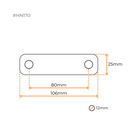 Hot Dip Galvanized Back Plate (98x25x5mm) - Plate Only