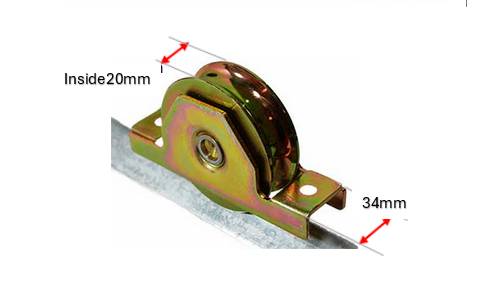 Stainless Steel Sliding Gate Wheel U Groove 90mm internal double bearing