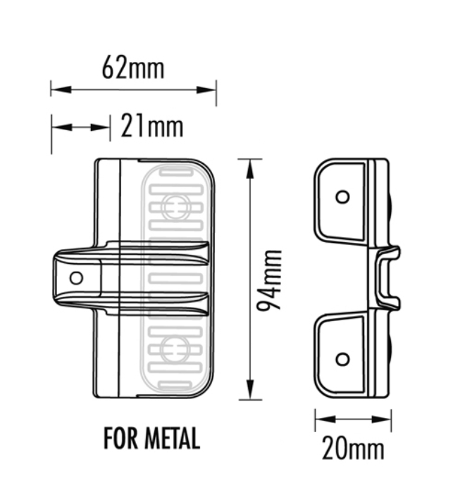 D&D In-Frame Rubber Gate Stop - 94mm