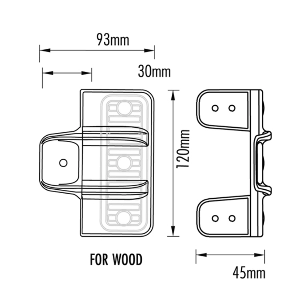 D&D In-Frame Rubber Gate Stop - 119mm