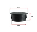 Plastic insert hole plug/End cap for hole size 26mm Black