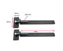 Heavy Duty  Adjustable Steel Strap Hinge 24mm pin 600mm long  Black Pair - Timber Gates / Pair