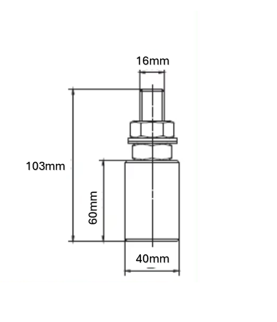 Top Guide Roller for Sliding gate size 40x60mm Black