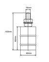 Top Guide Roller for Sliding gate size 40x60mm White with Rubber Rings