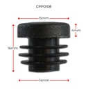 Plastic Round Cap 15mm (0.8-2 mm)