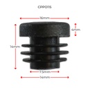 Plastic Round Cap 16mm (0.8-2mm)