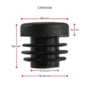 Plastic Round Cap 18 mm OD (0.8-2.5mm)