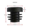 Plastic Round Cap 19mm (0.8-2.5mm)