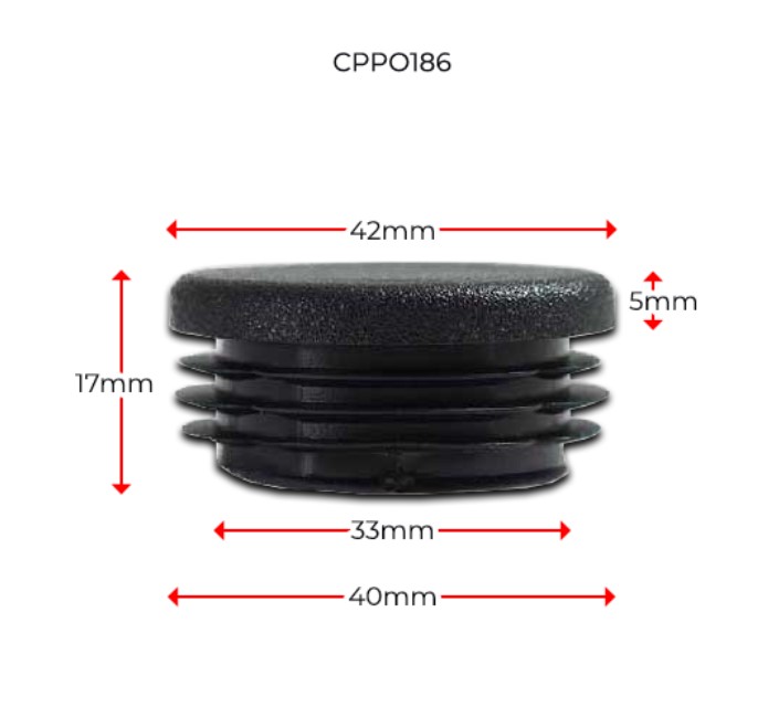 Plastic Round Cap 42mm (0.8-2.5mm)