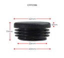 Plastic Round Cap 42mm (0.8-2.5mm)