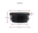 Plastic Round Cap 42mm (3-5mm)