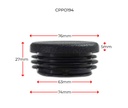 Plastic round cap 76mm (1.5-3mm)