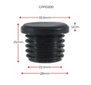 Long Neck Plastic Round Cap 25NB Black