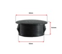 Plastic insert hole plug/End cap tube insert for hole size  52mm Black