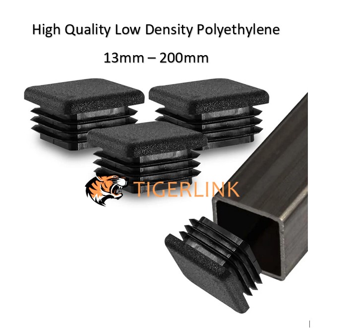 Plastic cap square 16x16mm (0.8-2mm wall thickness)