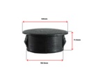 Plastic insert hole plug/End cap tube insert for hole size 60mm Black