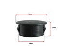 Plastic insert hole plug/End cap tube insert for hole size 75mm Black