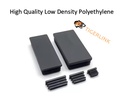 Plastic Rectangular Cap 75x50mm 0.8-2.5mm Wall in Black