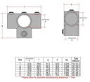 Kwikclamp 176 D48  series side outlet tee, fit 40NB pipe (48mm)