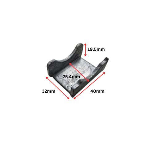 Hot Dip Galvanized Strap Hinge Attachment for Tube (25NB) - Cover Part Only