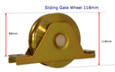 Sliding Gate Wheel/Rollers for U Groove 120mm internal Double 